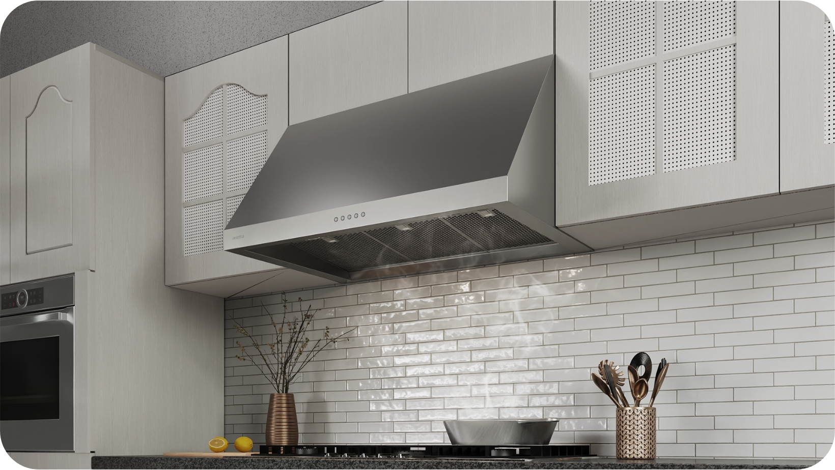 Arietta Lazio Range Hood - Stainless Steel Wall-Mount Range Hood